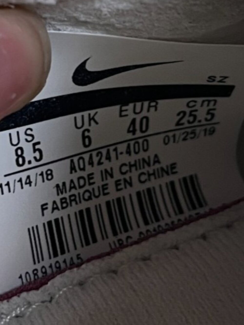 Nike Outburst Deconstruct Womens Size 8.5 Blue White Athletic Shoes Sneakers - Picture 10 of 11